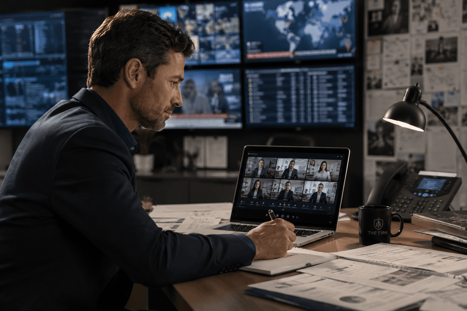 Communications professional undertaking an online crisis communications masterclass